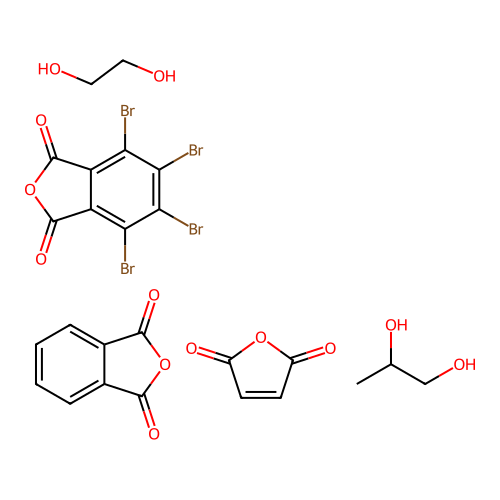(C8-H4-O3.C8-Br4-O3.C4-H2-O3.C3-H8-O2.C2-H6-O2)x- structure