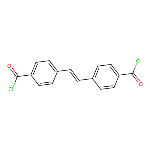 4-[2-(4-Carbonochloridoylphenyl)ethenyl]benzoyl chloride structure