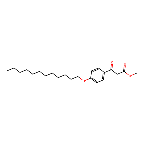 Methyl 4-(dodecyloxy)-benzoylacetate structure