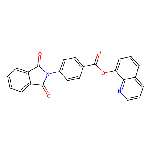 quinolin-8-yl 4-(1,3-dioxo-1,3-dihydro-2H-isoindol-2-yl)benzoate structure
