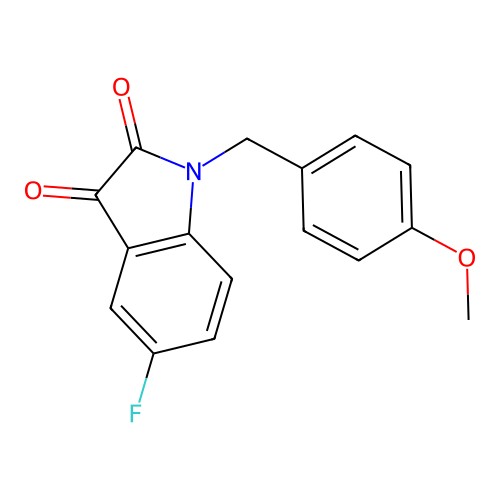 5-Fluoro-1-(4-methoxybenzyl)indoline-2,3-dione structure