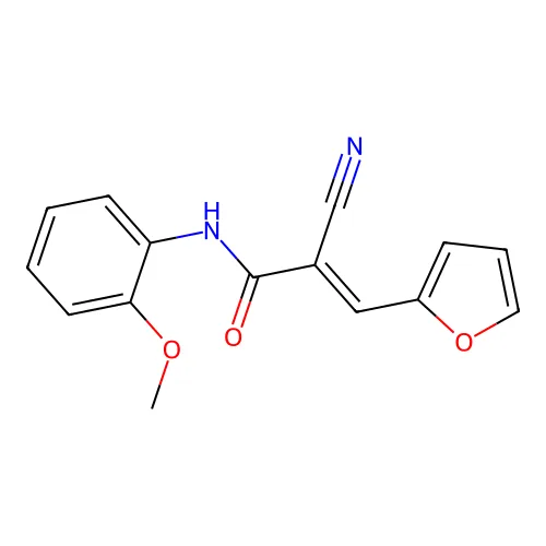 2-氰基-3-(呋喃-2-基)-N-(2-甲氧基苯基)丙-2-烯酰胺 structure