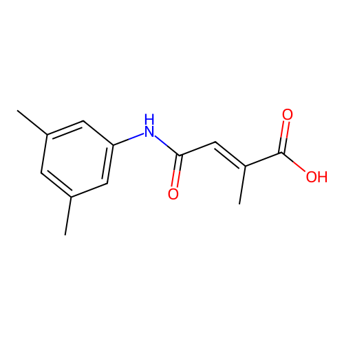 (2E)-3-[N-(3,5-dimethylphenyl)carbamoyl]-2-methylprop-2-enoic acid structure