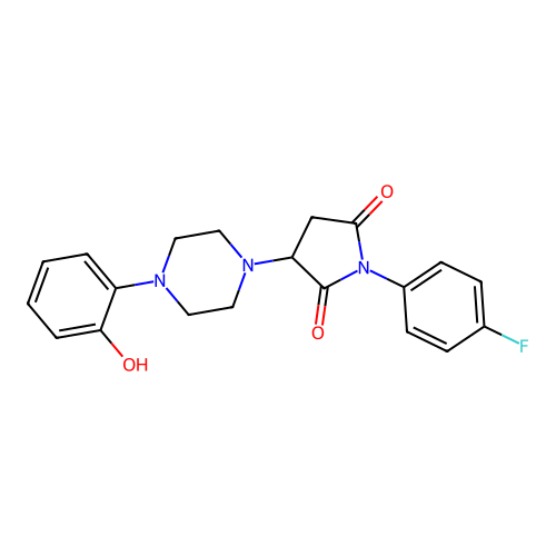 1-(4-Fluorophenyl)-3-[4-(2-hydroxyphenyl)piperazin-1-yl]pyrrolidine-2,5-dione structure