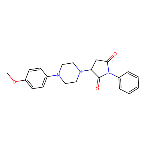 3-[4-(4-Methoxyphenyl)piperazin-1-yl]-1-phenylpyrrolidine-2,5-dione structure