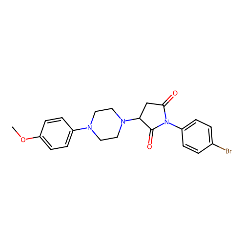 1-(4-Bromophenyl)-3-[4-(4-methoxyphenyl)piperazin-1-yl]pyrrolidine-2,5-dione structure