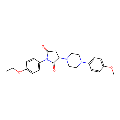 1-(4-Ethoxyphenyl)-3-[4-(4-methoxyphenyl)piperazin-1-yl]pyrrolidine-2,5-dione structure