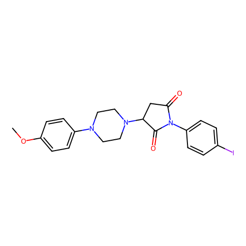 1-(4-Iodophenyl)-3-[4-(4-methoxyphenyl)piperazin-1-yl]pyrrolidine-2,5-dione structure