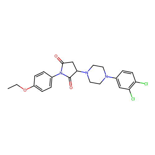 3-[4-(3,4-Dichlorophenyl)piperazin-1-yl]-1-(4-ethoxyphenyl)pyrrolidine-2,5-dione structure