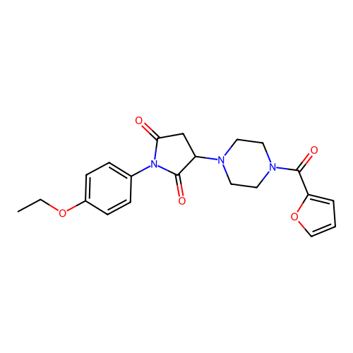 1-(4-Ethoxyphenyl)-3-[4-(furan-2-ylcarbonyl)piperazin-1-yl]pyrrolidine-2,5-dione structure