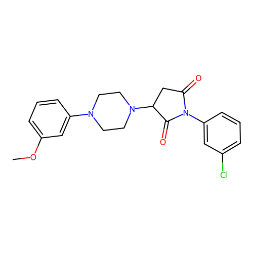 1-(3-Chlorophenyl)-3-[4-(3-methoxyphenyl)piperazin-1-yl]pyrrolidine-2,5-dione structure