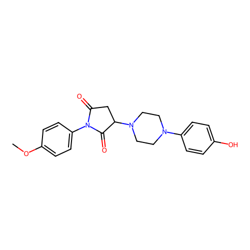 3-[4-(4-Hydroxyphenyl)piperazin-1-yl]-1-(4-methoxyphenyl)pyrrolidine-2,5-dione structure