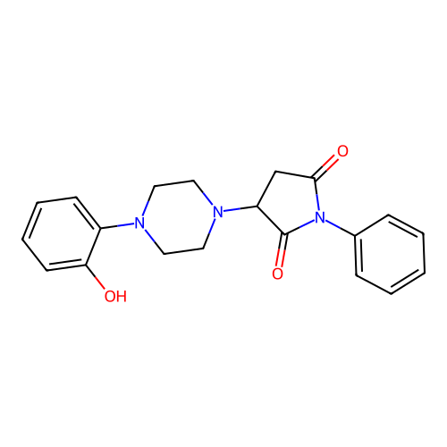 3-[4-(2-Hydroxyphenyl)piperazin-1-yl]-1-phenylpyrrolidine-2,5-dione structure