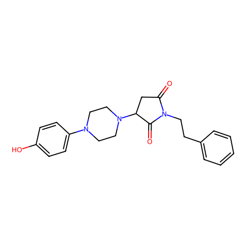 3-(4-(4-Hydroxyphenyl)piperazin-1-yl)-1-phenethylpyrrolidine-2,5-dione structure