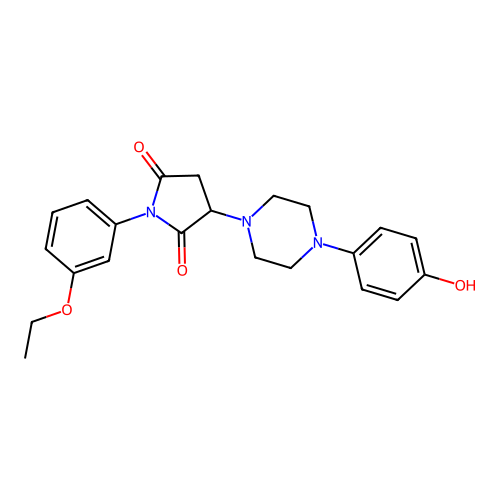 1-(3-Ethoxyphenyl)-3-[4-(4-hydroxyphenyl)piperazin-1-yl]pyrrolidine-2,5-dione structure