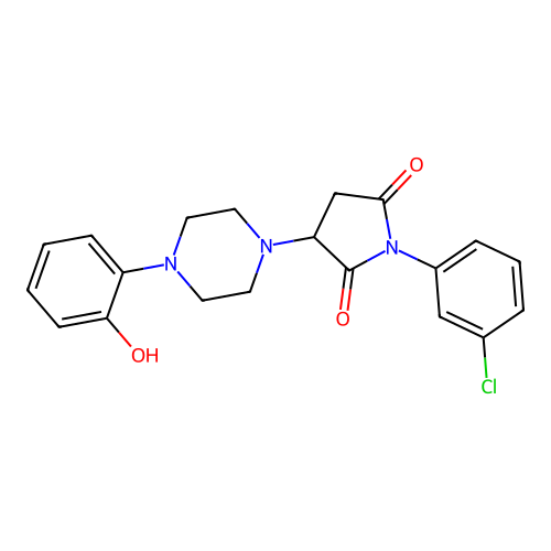 1-(3-Chlorophenyl)-3-[4-(2-hydroxyphenyl)piperazin-1-yl]pyrrolidine-2,5-dione structure