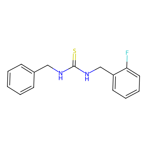 1-Benzyl-3-(2-fluorobenzyl)thiourea structure