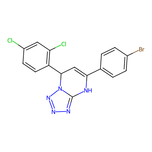 5-(4-Bromophenyl)-7-(2,4-dichlorophenyl)-3,7-dihydrotetrazolo[1,5-a]pyrimidine structure