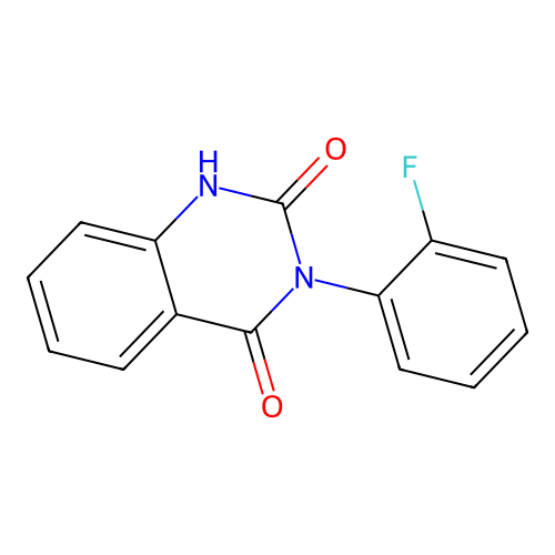 3-(2-fluorophenyl)quinazoline-2,4(1H,3H)-dione structure