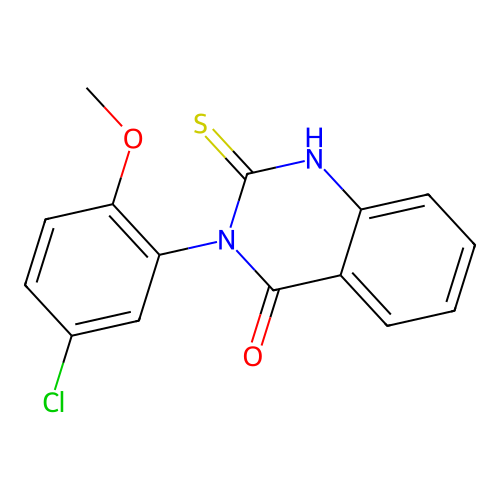 3-(5-chloro-2-methoxyphenyl)-2-thioxo-2,3-dihydroquinazolin-4(1H)-one structure