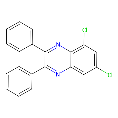 5,7-Dichloro-2,3-diphenylquinoxaline structure