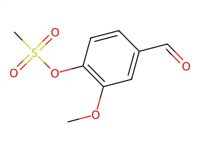 Methanesulfonic acid 4-formyl-2-methoxy-phenyl ester structure