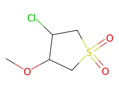 3-Chloro-4-methoxytetrahydrothiophene 1,1-dioxide structure