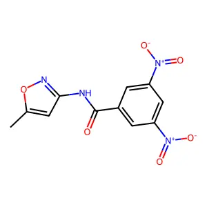 N-(5-甲基-3-异噁唑yl)-3,5-二硝基苯甲酰胺 structure