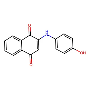 2-(4-Hydroxyanilino)-1,4-naphthoquinone structure