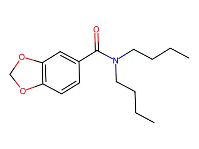 N,N-dibutyl-1,3-benzodioxole-5-carboxamide structure