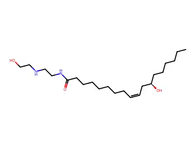 (Z)-12-Hydroxy-N-[2-[(2-hydroxyethyl)amino]ethyl]-9-octadecenamide structure