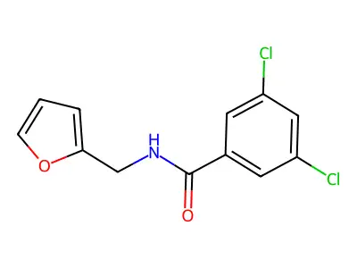 3,5-dichloro-N-(furan-2-ylmethyl)benzamide structure