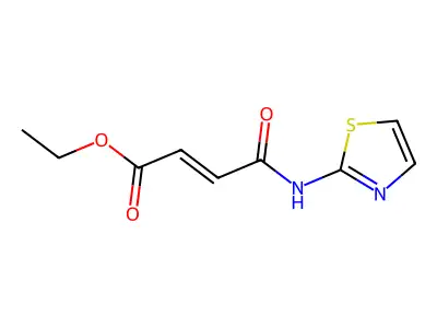 3-(Thiazol-2-ylcarbamoyl)-acrylic acid ethyl ester structure