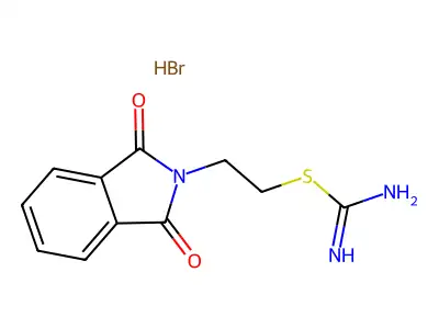 Pseudourea, 2-(1,3-dioxo-2-isoindolinyl)ethylthio-, hydrobromide structure