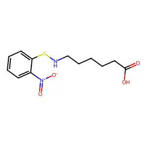 6-{[(2-Nitrophenyl)sulfanyl]amino}hexanoic acid structure