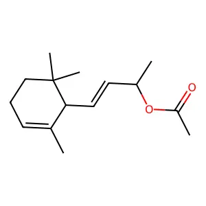 3-Buten-2-ol, 4-(2,6,6-trimethyl-2-cyclohexen-1-yl)-, 2-acetate structure