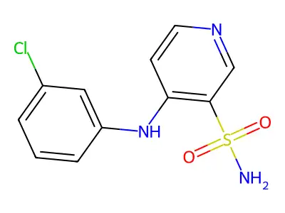 3-Pyridinesulfonamide, 4-((3-chlorophenyl)amino)- structure