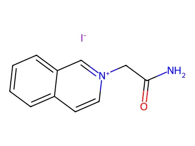2-(2-Amino-2-oxoethyl)isoquinolin-2-ium iodide structure