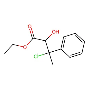 Ethyl 3-chloro-2-hydroxy-3-phenylbutanoate structure