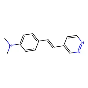 N,N-dimethyl-4-(2-pyridazin-4-ylethenyl)aniline structure