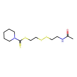 2-((2-(Acetylamino)ethyl)dithio)ethyl 1-piperidinecarbodithioate structure