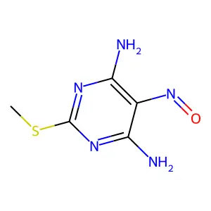 4,6-Pyrimidinediamine, 2-(methylthio)-5-nitroso- structure