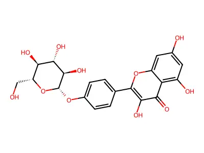 Kaempferol 4'-O-glucoside structure