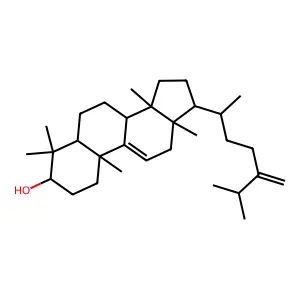 (3beta)-24-Methylenelanost-9(11)-en-3-ol structure