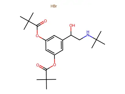1,3-Benzenediol, 5-(2-(t-butylamino)-1-hydroxyethyl)-, neopentanoate, hydrochloride structure