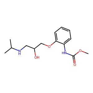 Methyl N-[2-[2-hydroxy-3-(propan-2-ylamino)propoxy]phenyl]carbamate structure