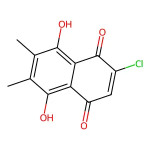 2-Chloro-5,8-dihydroxy-6,7-dimethylnaphthalene-1,4-dione structure