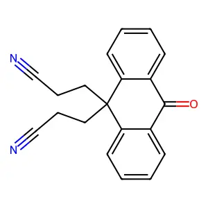3-[9-(2-Cyanoethyl)-10-oxo-anthracen-9-yl]propanenitrile structure