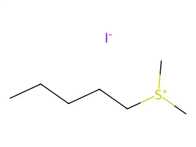 Dimethyl(pentyl)sulfanium iodide structure
