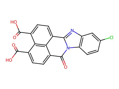 11-Chloro-7-oxo-7H-benzimidazo[2,1-a]benz[de]isoquinoline-3,4-dicarboxylic acid structure